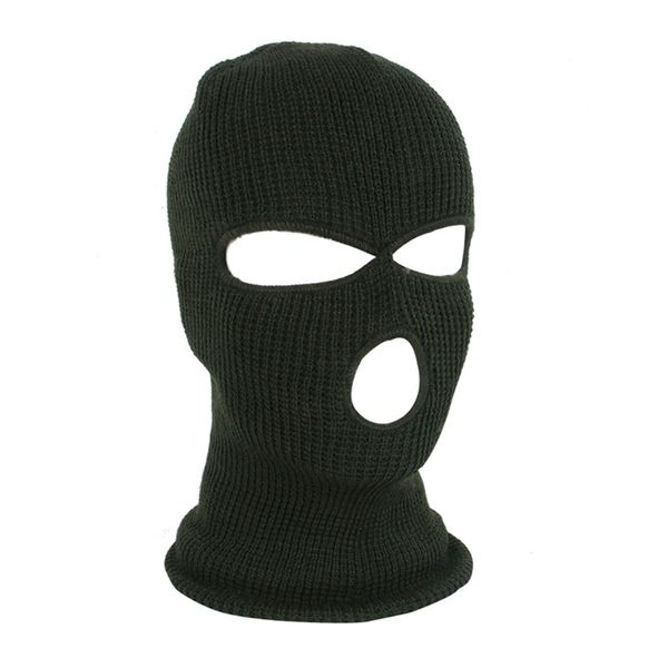 

outdoors men women helmet liner windproof face mask knitted bike motorcycle neck warmer mask full face cover cycling hat, Black