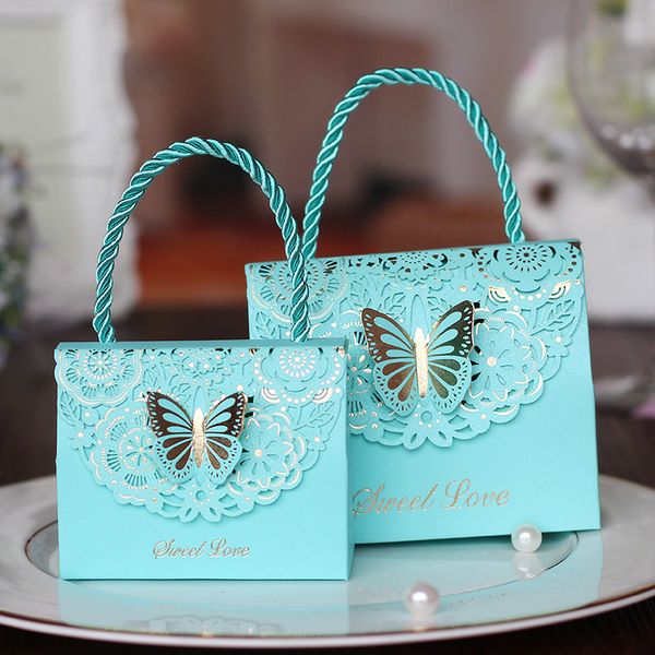 

10pcs candy box wedding handbag candy chocolate box for birthday party christmas diy handbag butterfly gift ing