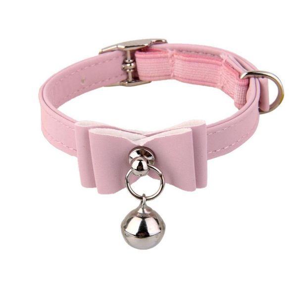 

tpfocus pet collar stylish cute pet dog cat bell bowknot collar adjustable necklace supplies pu bell 2019