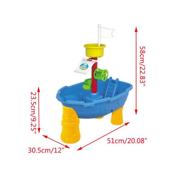 

дети песок вода играть таблица пиратский корабль внутри открытый seaside beach garden toy