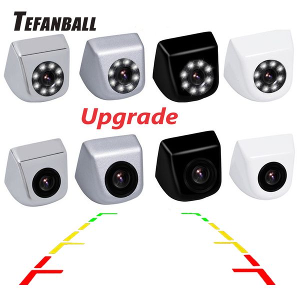 

car backup camera metal hd reverse camera mini front view / rear view cameras 8 leds lights night vision waterproof ip68 level