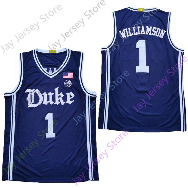 

2020 new ncaa duke blue devils college basketball jersey ncaa 1 williamson navy all stitched and embroidery men youth size, Black;red