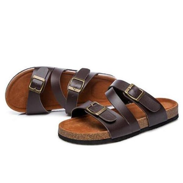 

new summer woman beach slippers casual fashion double buckle non-slip slides women flat slip on flip flop shoes women xx357, Black