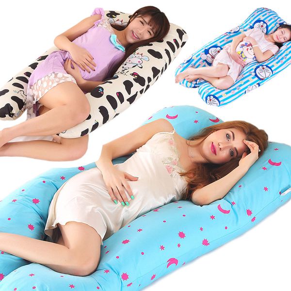 

pregnancy pillow u-shape full body pillow maternity support detachable extension - support back hips legs belly pregnant women