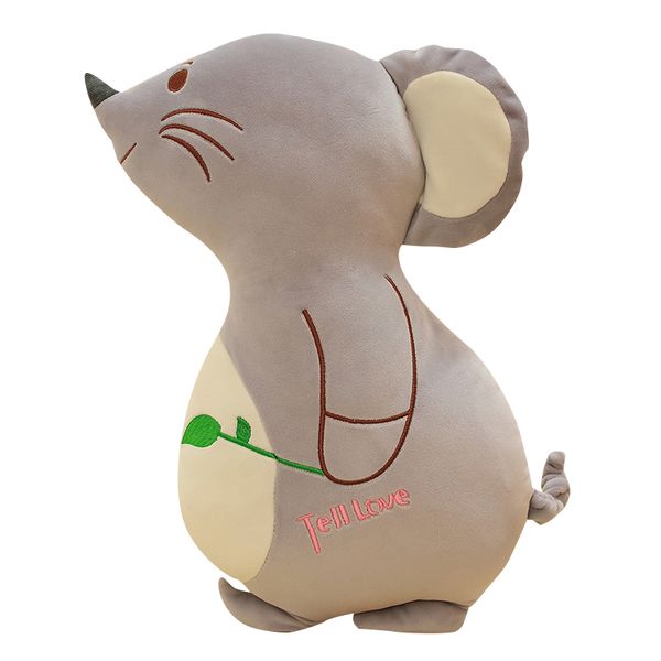 

cute soft fat mouse doll doll leaves couple plush toy large pillow birthday gift mouse velvet toy soft pillow
