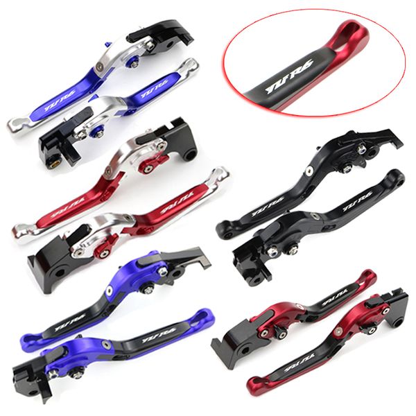 

motorcycle cnc brake clutch lever for yamaha yzf r6 1999 2000 2001 2002 2003 2004 foldable extendable adjustable