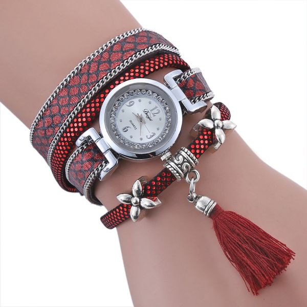 

sc132 female cortical suspension bracelet watch lady quartz watch fashion leather women casual wrist, Slivery;brown