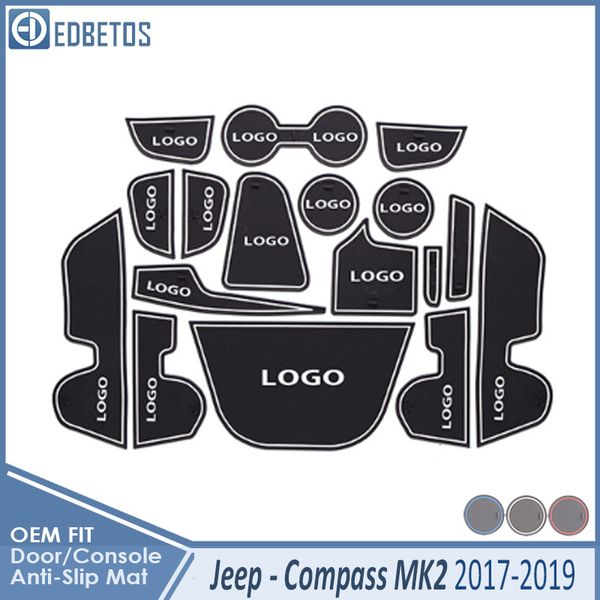 

anti-dirty pad for jeep compass 2017 2018 2 2019 2020 2nd gen accessories door groove gate slot coaster anti-slip mat car