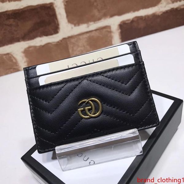 

celebrity design letter metal buckle v-shaped mini wallet card back cowhide leather man woman 443127 purse clutch