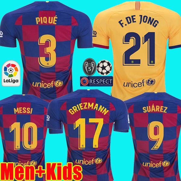 

2019 2020 fc barcelona occer jer ey third 10 me i kid kit uarez 23 mutiti 14 malcom football hirt cami a de barcelona jer ey pique