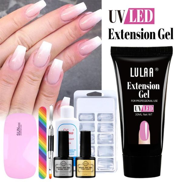 

beateal polygel kit with lamp gel nail polish set nail art french for extension uv gel varnish poly set