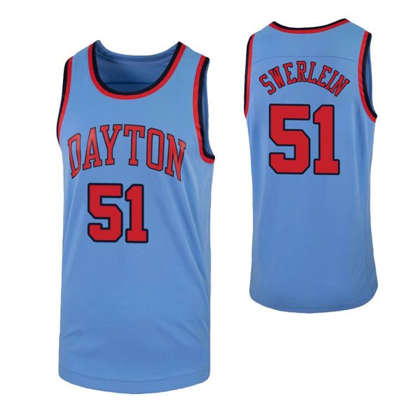 

dwayne cohill stitched youth dayton flyers chase johnson custom any name 2020 college basketball jersey navy blue white red, Black