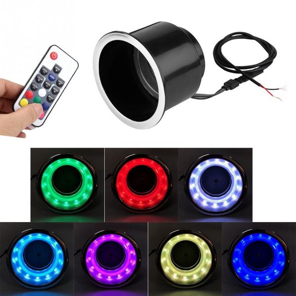 

rgb led light drink cup holder with remote control marine boat car truck rv car rgb cup holder plastic