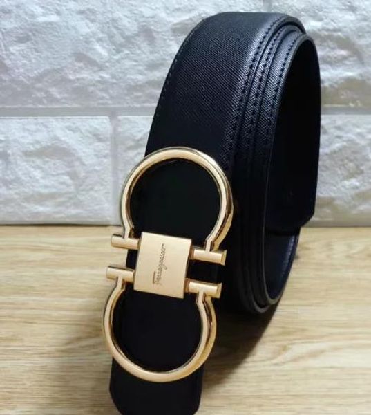 

CK leather belt#005 for men smooth button Korean version of all-in-one youth leisure belt simple personality hipster cowhide pants