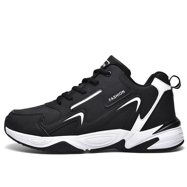 

autumn and winter 2019 men's casual shoes sports shoes outdoor super fiber pu splash proof, antiskid and wear-resistant wholesale desig, Black