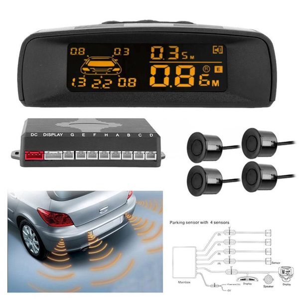 

visible full digital distance display reversing radar lcd car parking sensor kit a10 with 4/6/8 probe parking sensor