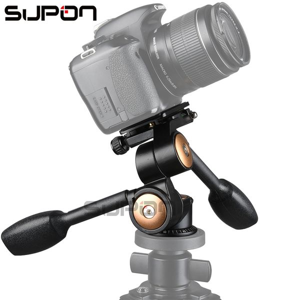 Freeshipping Pro Iki Kolu Üç Boyutlu Top Kafa Q80 / BK80 QR Quick Release Plaka Tripod ile Kamera için Fotoğraf aracı