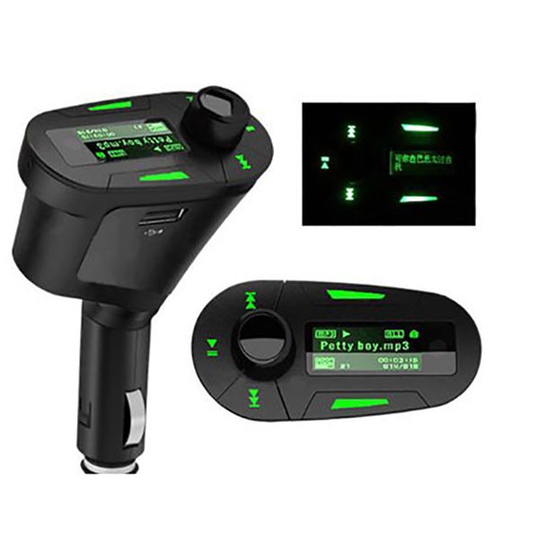 

автомобильный беспроводной fm передатчик mp3 плеер телефон usb quickcharger sd карта aux in двойной выход беспроводной fm модулятор