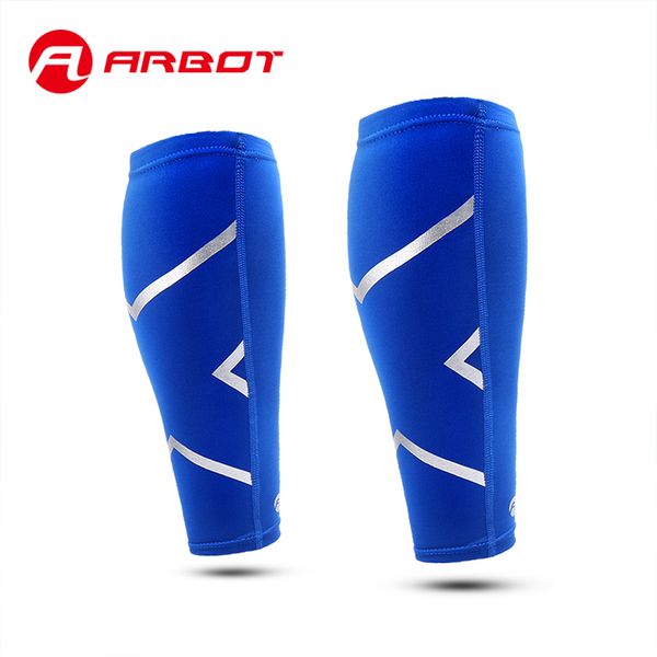 

arbot stretch breathable leg sleeve shin guards basketball football running cycling compession socks calf support sports gear, Black