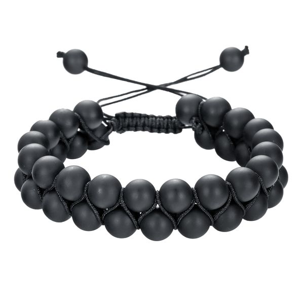 

bead chakra bracelet 7 chakras healing crystals strand bracelets yoga stone beads meditation relax anxiety bangle for womens mens, Black