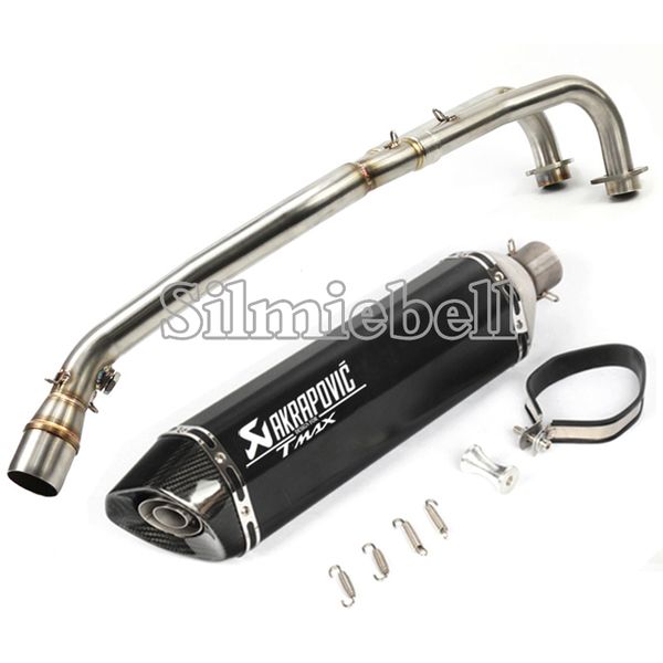 

t-max 530 akrapovic exhaust motorcycle t max 530 escape slip on link pipe for tmax tmax 500 tmax530 tmax500 2008-2016
