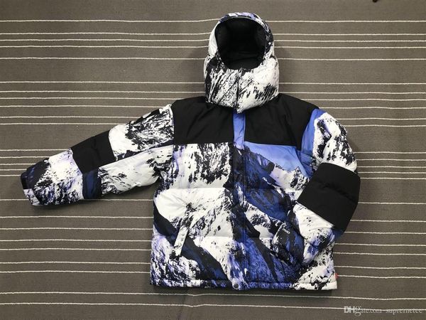 

brand mountain baltoro down jackets fashion 17fw mountain view windproof thick outerwear snow jacket, Black