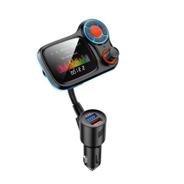 Горячая распродажа 1,8 дюймах цветной экран Bluetooth FM передатчик автомобиль радиоапартамент Bluetooth адаптер громкой связи телефон светодиодный свет