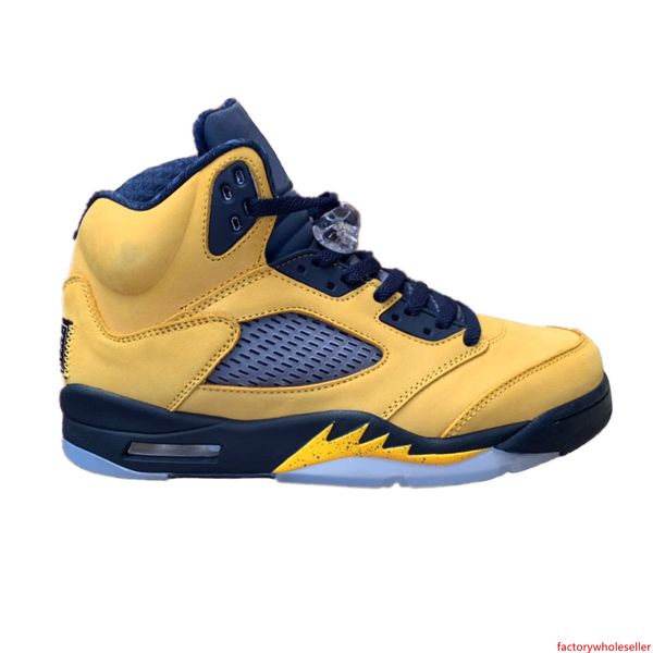 

5s michigan 5 basketball shoes factory version mens trainers new 2019 sneakers with box from michael sports