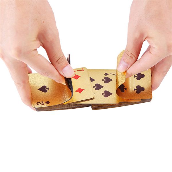 

poker card gold silver foil dollar playing cards waterproof gold plated euro poker table games for gift collection dhlshipping
