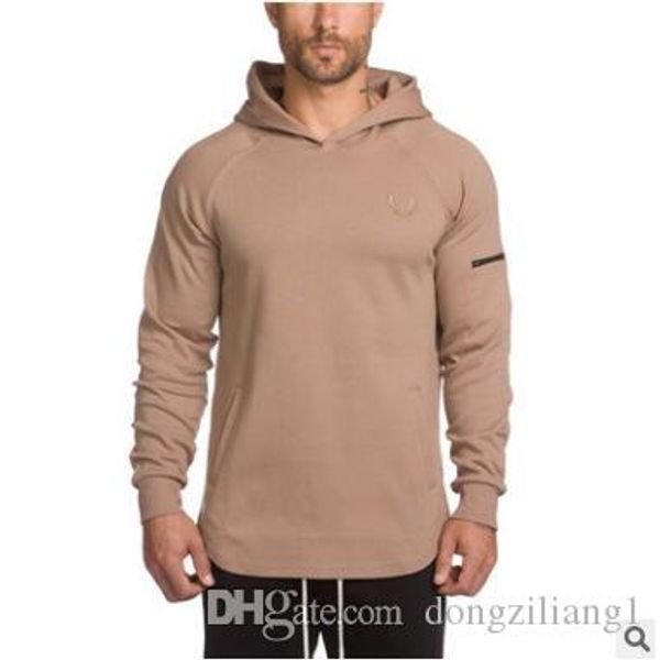 

new повседневных мужчины толстовка camisetas masculina hombre пальто бодибилдинг и фитнес hoodies кофты мышечный мужские спортивный, Black