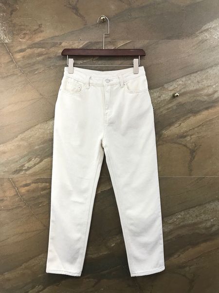 

the new autumn and winter 2019 women's wild simple solid color jeans 1117, Blue