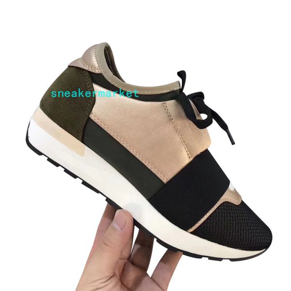 

new designer casual shoe man woman race runner sneaker lace up leather mesh trainer sneaker shoes drop shipping chaussure femme size 35-46, Black