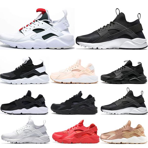 

2019 huarache 4.0 1.0 running shoes mens womens triple white black red rose huraches breathe athletic sports sneakers trainers size 36-45