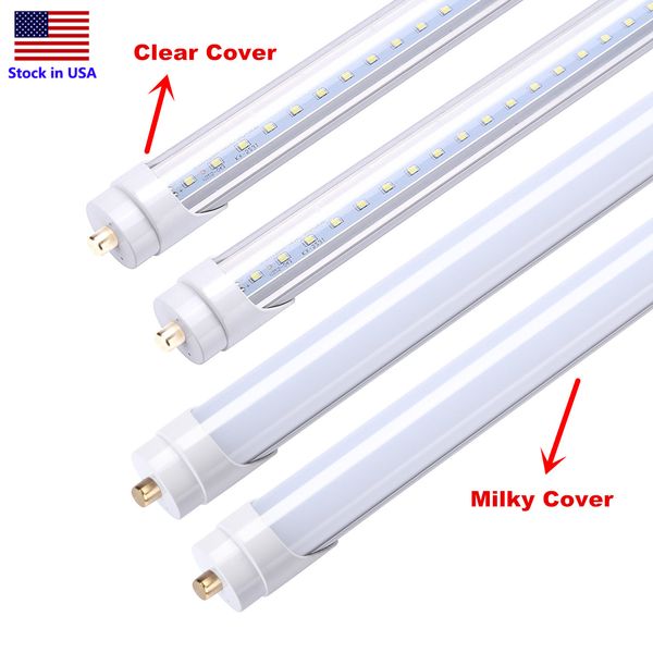 

8ft led tube light fa8 single pin 45w led t8 ft 8foot led bulbs fluorescent lamp 4500lm smd 2835 warehouse light