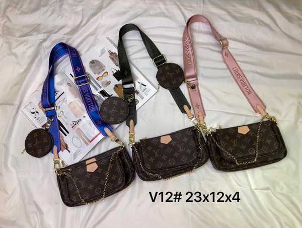 

favorite multi pochette accessories handbag purse genuine leather l flower shoulder crossbody bag ladies purses 2 pcs purse with box