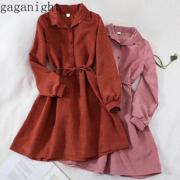 

gaganight women autumn winter maxi dress 2019 new fashion vintage long sleeves sashes button ladies dresses korean chic vestidos, Black;gray