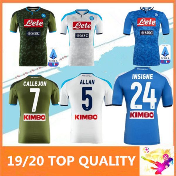 

2019 2020 Serie A Naples soccer jerseys Maglietta da calciatore 19 20 Napoli HAMSIK L.INSIGNE maillot de foot Shirt