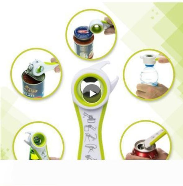 

5 in 1 multi function multi-function stainless steel plastic can jar bottle opener can opener beer good kitchen tool tools
