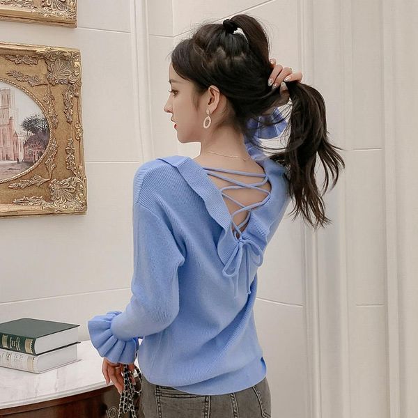 

fa863 2019 new autumn winter women fashion casual warm nice sweater korean sweaters, White;black