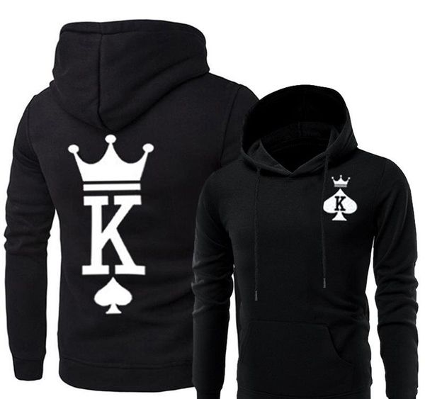 

couples matching clothes men women queen king hoodies designer hooded sweatshirts, Black