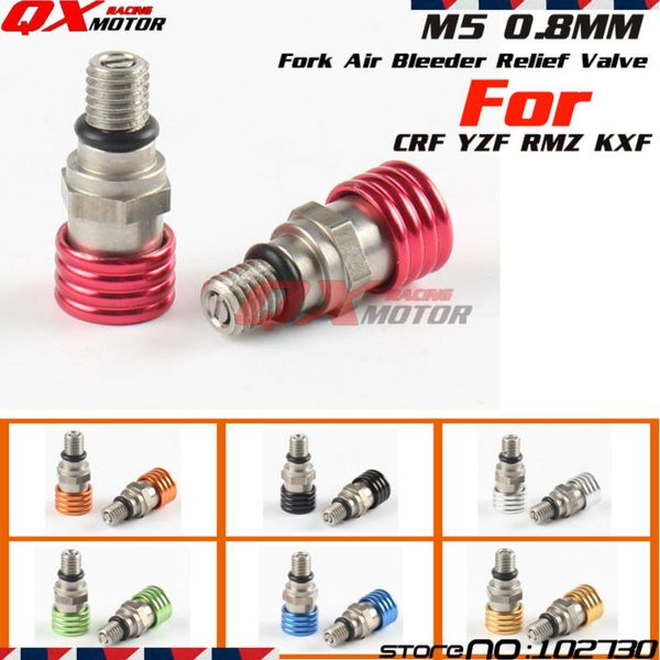 

m5*0.8mm front fork bleeder relief valve fork relief valve fit crf yzf kxf rmz kayo mx motocross enduro supermo ing