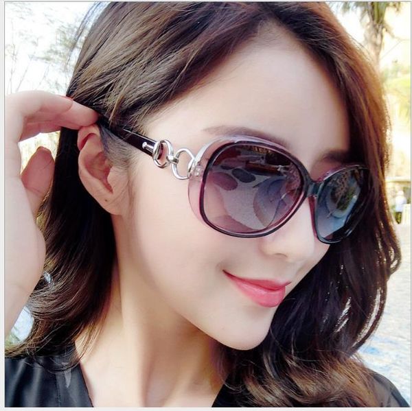 

2020 new fashion sunglasses ladies high-grade jade crystal texture sunglasses gradual sunglasses toad mirror, White;black