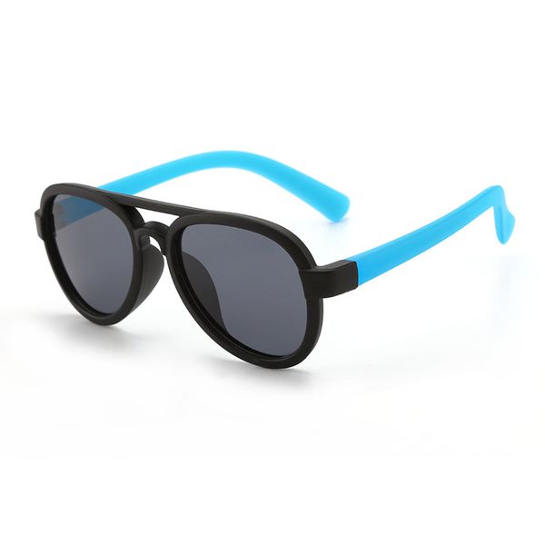 

tpee rubber flexible kids polarized sunglasses age 3-10 unbreakable children girls boys, White;black