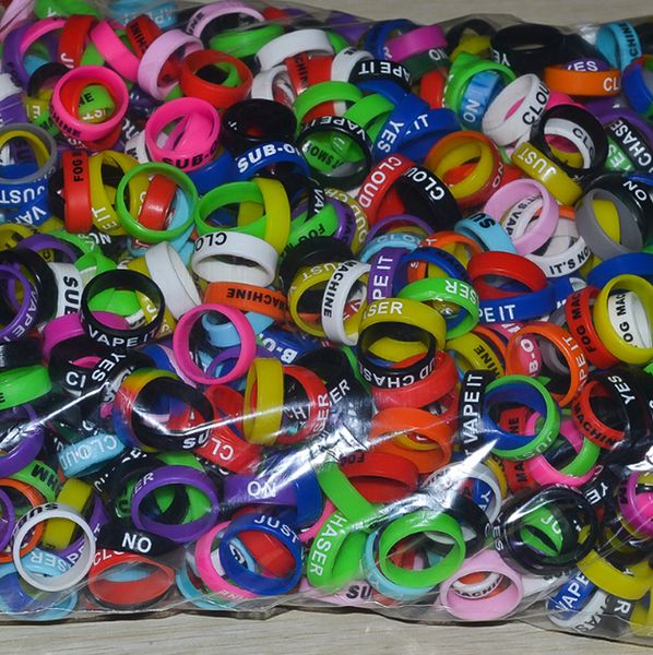 

good price ecig vape band silicone ring colorful decoration protection rubber rings fit e cigarette rda tank atomizers cartridge 3000pcs