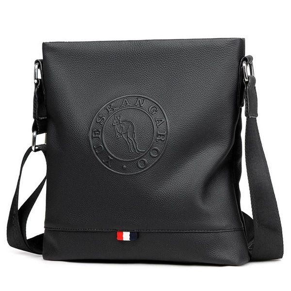 

kangaroo brand cowhide men messenger bags male solid shoulder bags fashion crossbody bag for men leather handbag travel bag