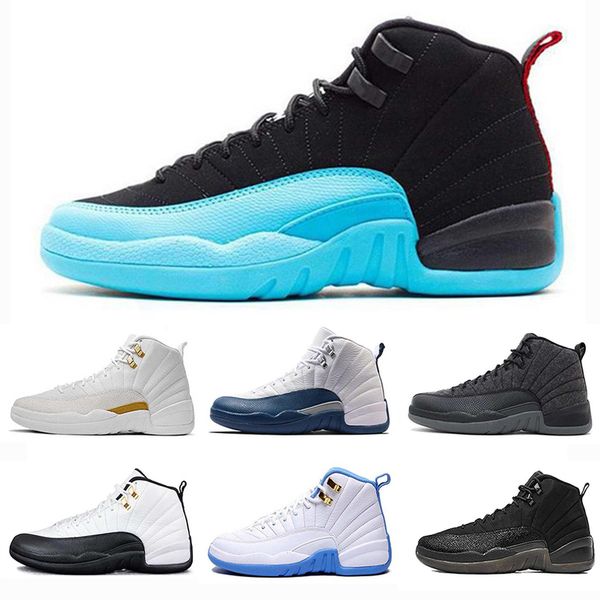 

original 12 12s mens basketball shoes air taxi ovo white gym red dark grey blue suede flu game cny designer sports sneakers 40-47