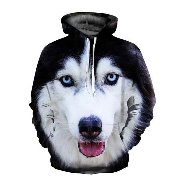 

ehuanhood 3d hoodies for men galaxy wolf prints hooded sweatshirt cool wolf hoodie pullovers thin style men's winter jackets y191112, Black