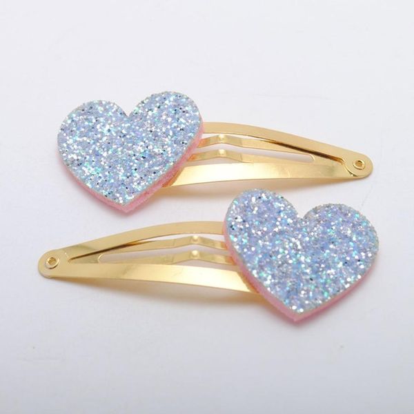 

10pcs/lot Small Size Girls Hairclips Glitter Heart Birthday Gift Baby Girls Hair Accessories Kids Hair Clip For Children, Multi-color