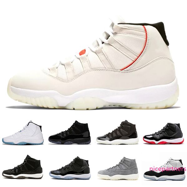 

new 11 11s concord 45 platinum tint men women basketball shoes cap and gown gym red bred legend gamma blue sports trainer sneaker