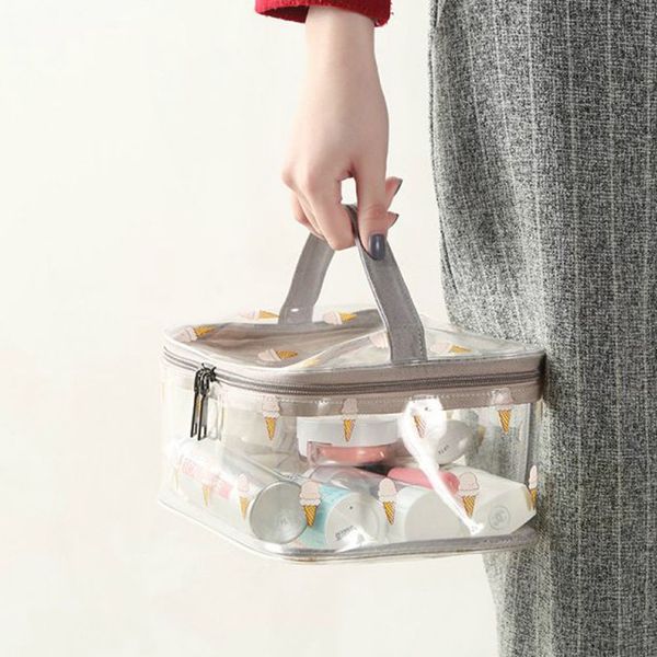 

toiletry for makeup travel storage portable waterproof eco-friendly container transparent case large capacity wash bag organizer